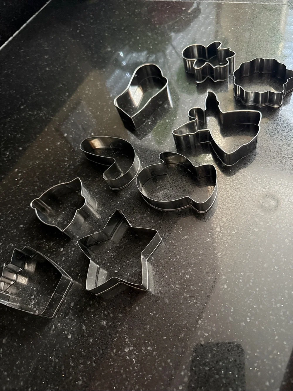 Beekman set of 12 Christmas cookie cutters stainless steel -only 9 available